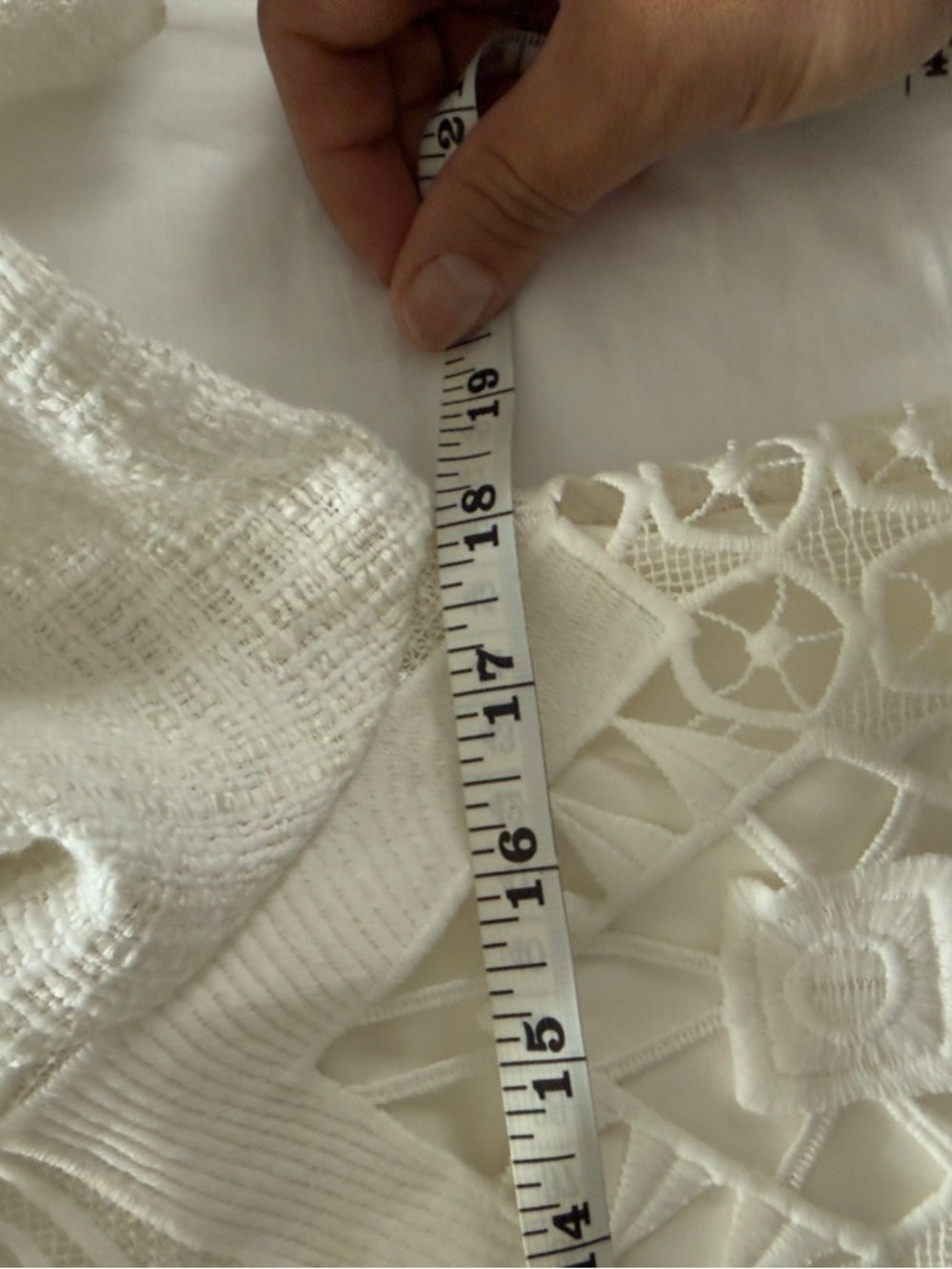Alexis Cream Floral Lace V-Neck Bell Sleeve Top - Picture 8 of 10